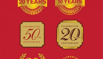 Celebrating Anniversary badges – anniversari stickers