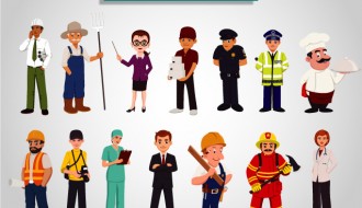 14 professioni e mestieri – characters professions and occupations
