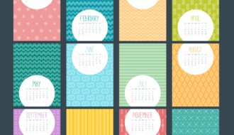 calendario 2016 con pattern