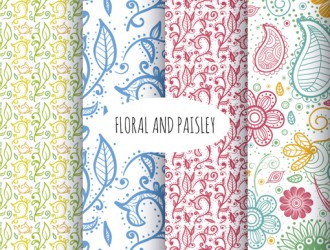 4 pattern floreali – floral and paisley pattern