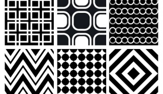 6 pattern geometrici bianco nero – geometric black white pattern