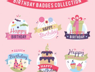 6 etichette compleanno – birthday badges
