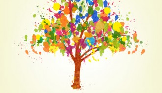 albero astratto – spatter abstract tree
