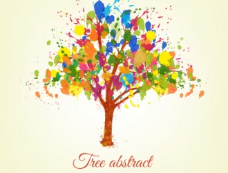 albero astratto – spatter abstract tree