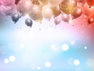 sfondo palloncini coriandoli – balloons confetti background