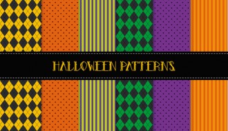 6 Halloween seamless patterns