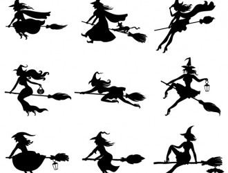 9 streghe – witches silhouette