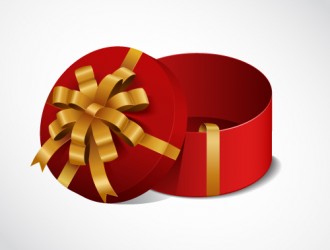 scatola regalo rossa rotonda – open red round gift box