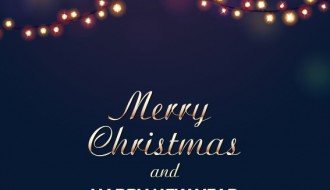 sfondo blu, luci Natale – Merry Christmas, happy new year dark background