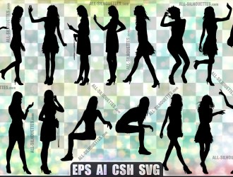 17 sagome donne, ragazze – skinny girl silhouette