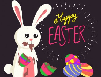 Buona Pasqua coniglio uova di cioccolata – Happy Easter