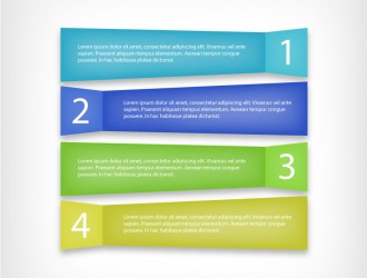 banner colorati infografica – coloured infographic banners