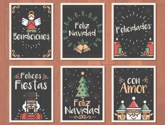 6 bigliettini Natale spagnolo – Christmas cards spanish