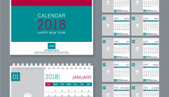 calendario 2018 scrivania – desk calendar 2018 templates