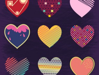 9 cuori San Valentino – set of cute hearts