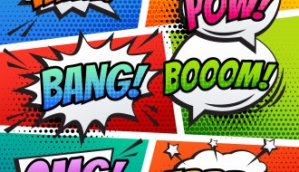 6 fumetti sonori pop art – pop art speech bubbles