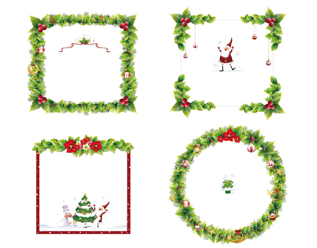 Cornici Natalizie Christmas Frames 1 Vettoriali Gratis It Free Vectors