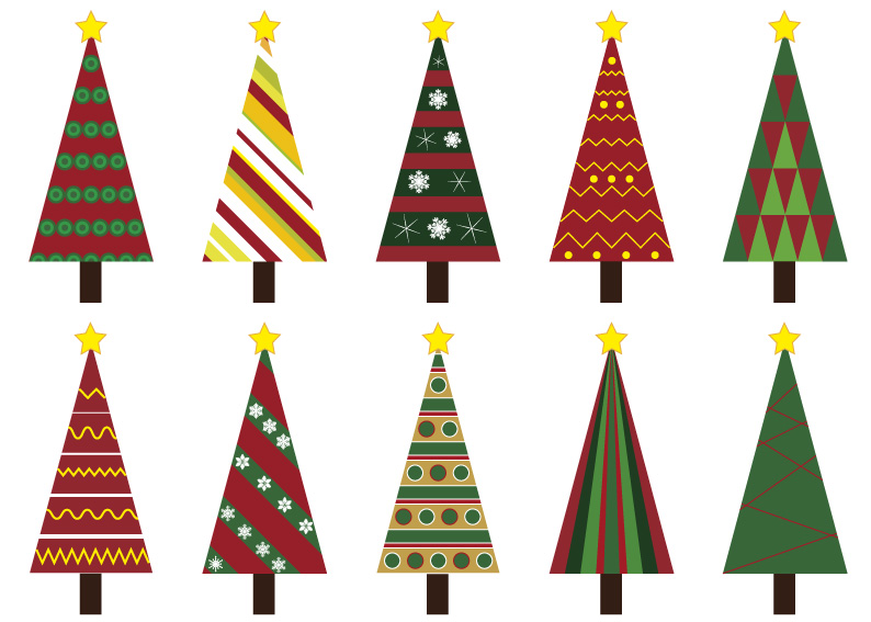 Immagini Natale Vettoriali.10 Alberi Di Natale Christmas Trees Vettoriali Gratis It Free Vectors
