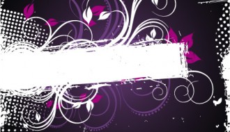 banner con spirali viola – swirly purple banner
