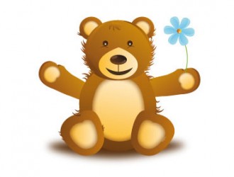 orsetto con fiore – teddy with flower