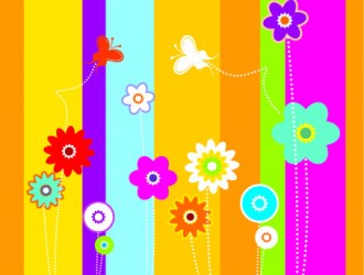 sfondo colorato con fiori – colorful background with flowers