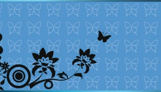 sfondo con farfalle e fiori – batterfly and floral background