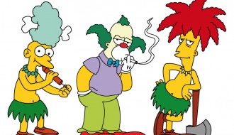 Telespalla Mel, Krusty il Clown,  Telespalla Bob – Sideshow Mel, Krusty the Clown, Sideshow Bob