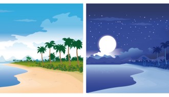 spiaggia giorno e notte – beach day and night