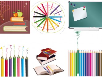 libri, colori, lavagna – books, pencils, blackboard
