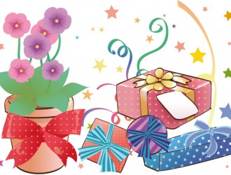 vaso di fiori e scatole regalo – vase of flowers and gift boxes