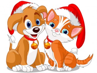 cane e gatto natalizi – Christmas dog and cat