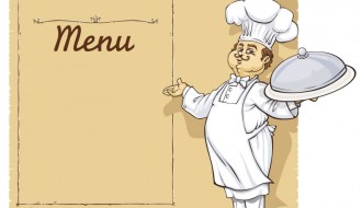 cuoco con menu – cooks with menu