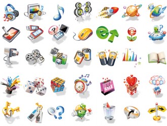 icone 3D – different icons 3D