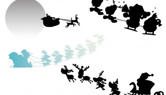 sagome slitte Babbo Natale – silhouette Christmas sleighs