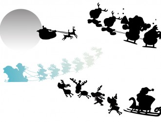 sagome slitte Babbo Natale – silhouette Christmas sleighs