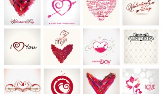 biglietti astratti San Valentino – abstract Valentine cards