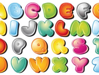 alfabeto colorato – cartoon style alphabet