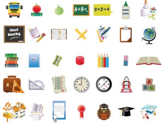 35 icone scuola – school icons