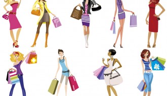 9 sagome ragazze – shopping girls silhouette