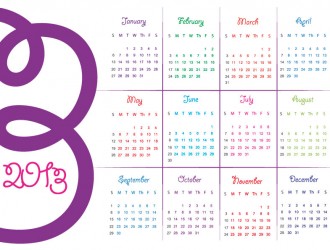 calendario colorato inglese – english calendar 2013