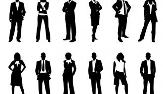 12 sagome uomini donne affari – business people