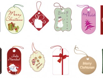 12 targhette Natale – Christmas labels
