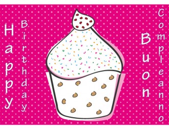 happy birthday cupcake – buon compleanno