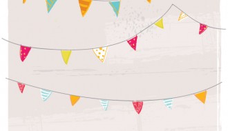 happy birthday bunting card – buon compleanno