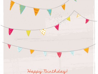 happy birthday bunting card – buon compleanno