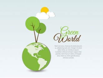 mondo verde con alberi – green world