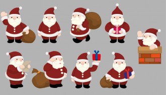 9 sagome Babbo Natale – Santa Claus silhouettes