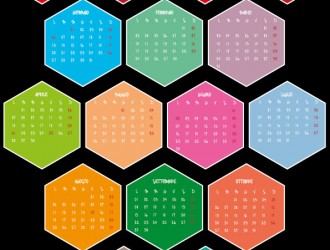 calendario 2014 esagoni – hexagons calendar