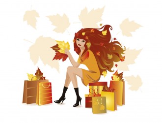 ragazza autunno spesa – autumnal shopping girls