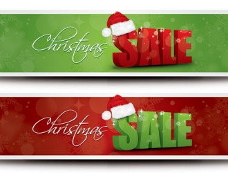 2 pancartas de rebajas navideñas - christmas_sale_banner